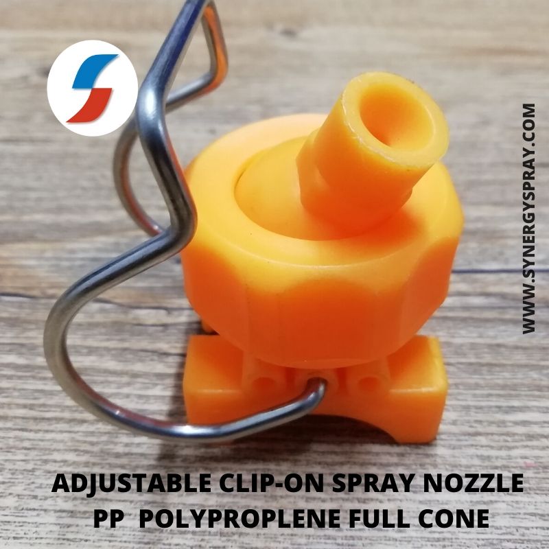 adjustable clip on nozzle polyproplene full cone nozzle